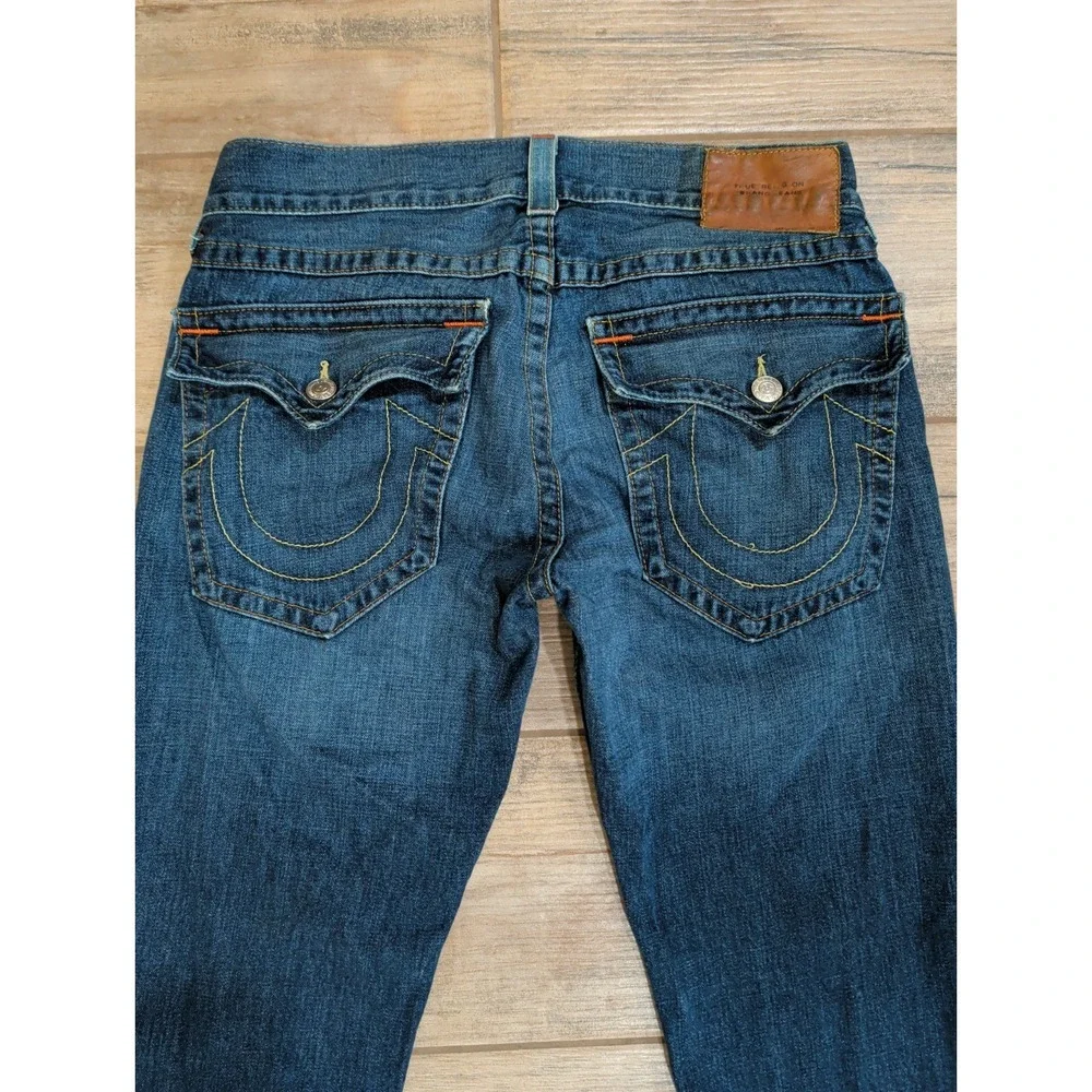 Vtg Y2K True Religion Billy Jeans Mens 33 Made in USA Straight Flap Pocket Denim